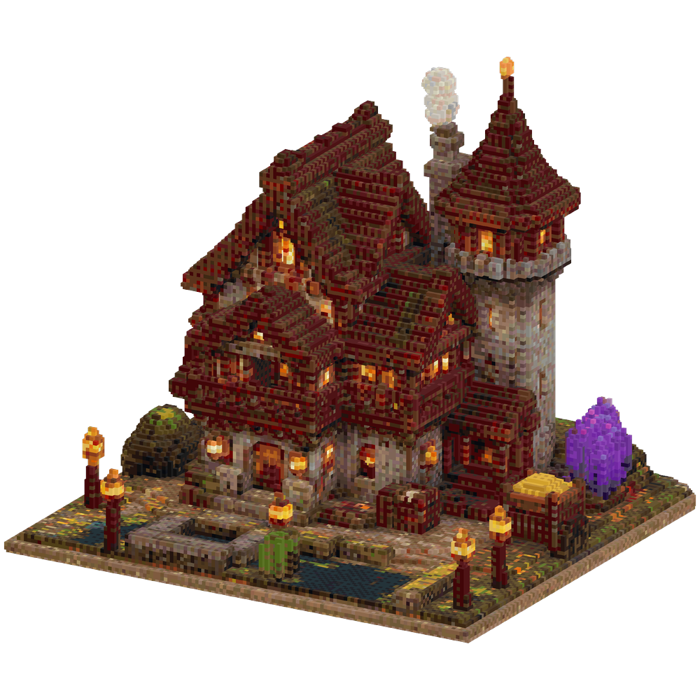 Crear a 3D structure, with a 15x15 ... | Minecraft Build - BlockGPT