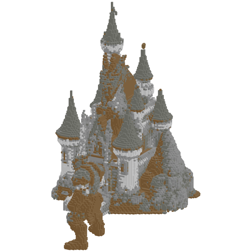 a castle with lots of detail but no... | Minecraft Build - BlockGPT