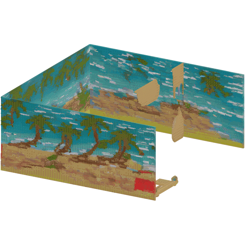 could u make a box with walls that ... | Minecraft Build - BlockGPT