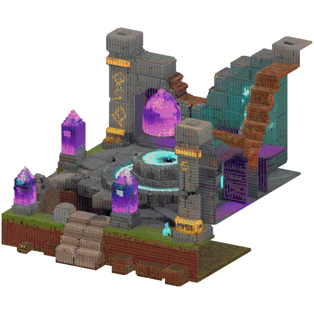 Generate a large magical Arcana Cor... | Minecraft Build - BlockGPT