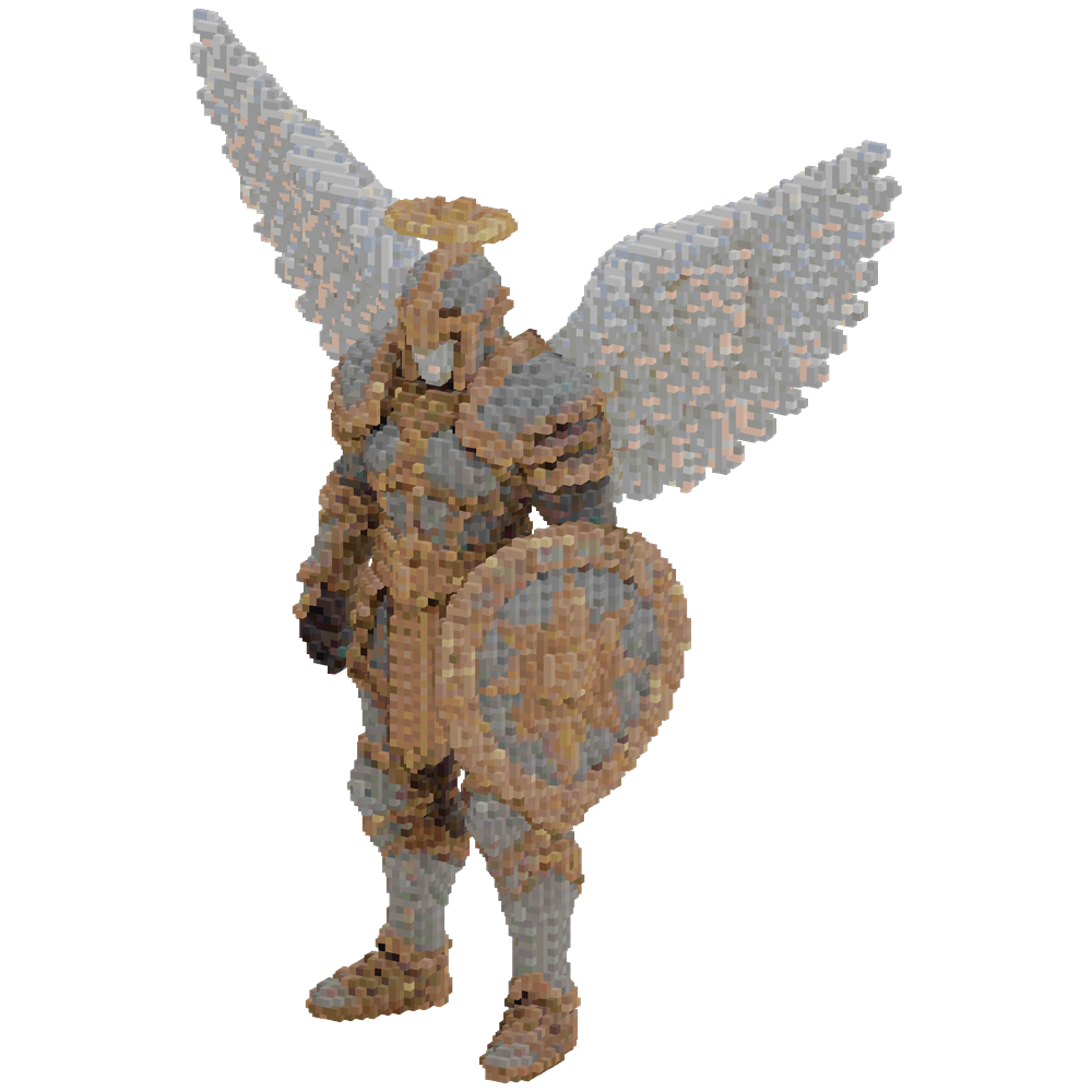Warrior angel, 20 blocks tall well ... | Minecraft Build - BlockGPT