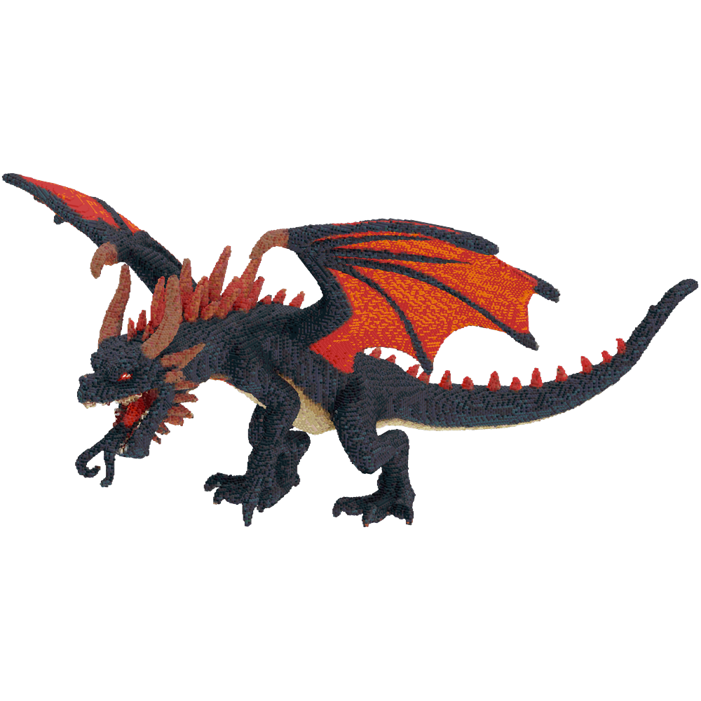 A Terrifying Dragon | Minecraft Build - BlockGPT