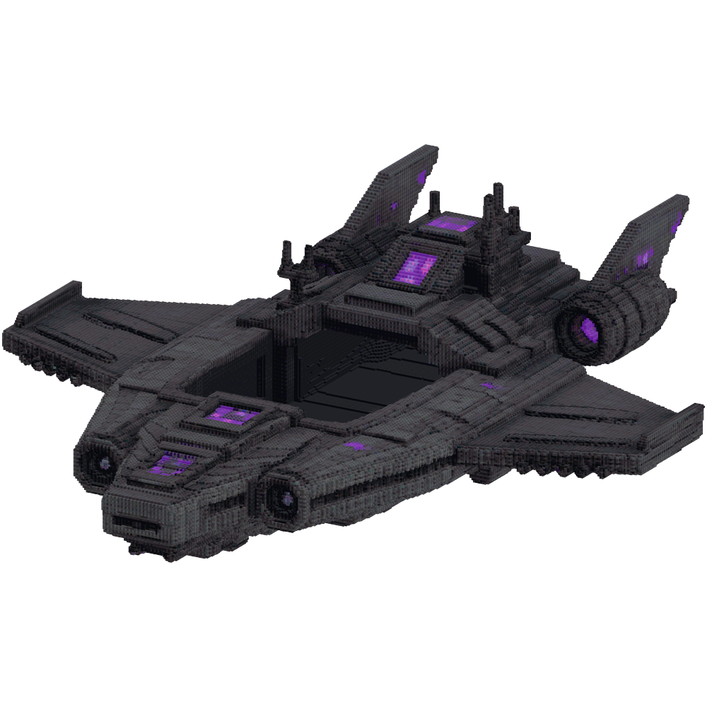 Large sci-fi spaceship, corvette cl... | Minecraft Build - BlockGPT