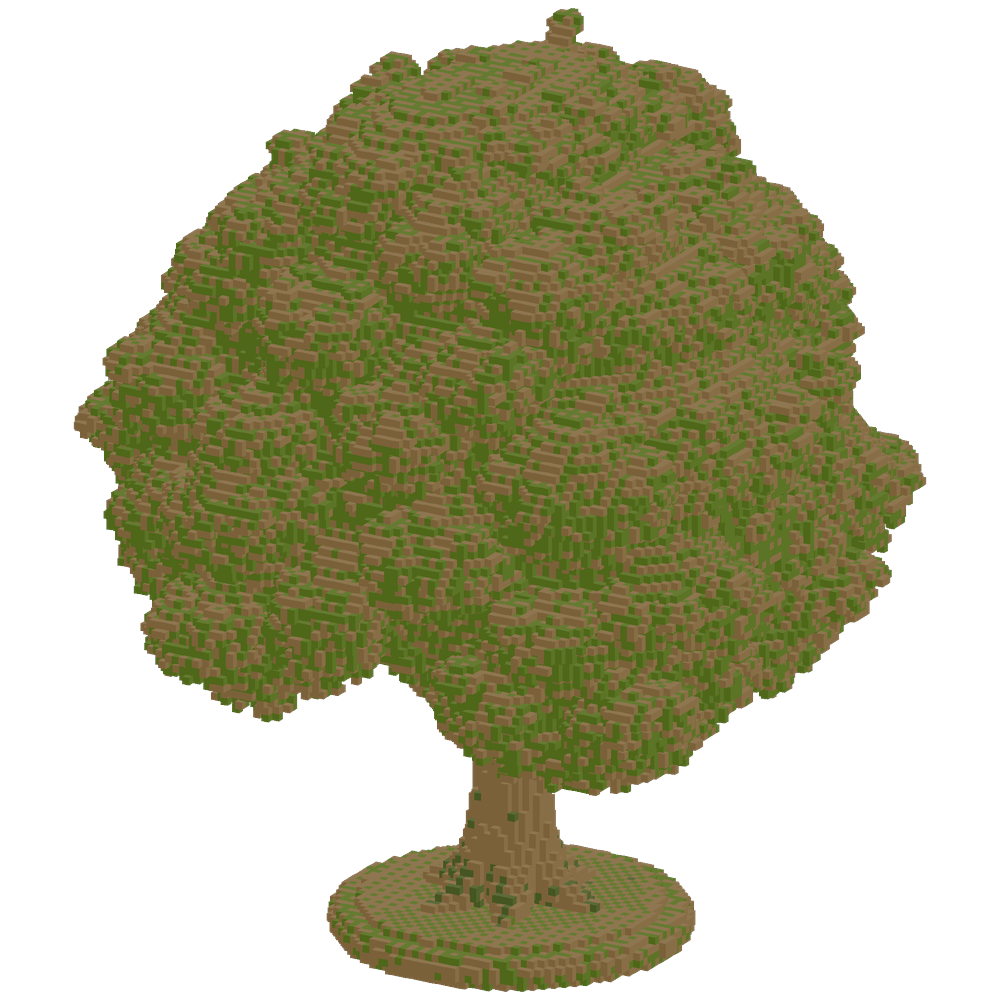 Goal: Build a highly detailed tree ... | Minecraft Build - BlockGPT