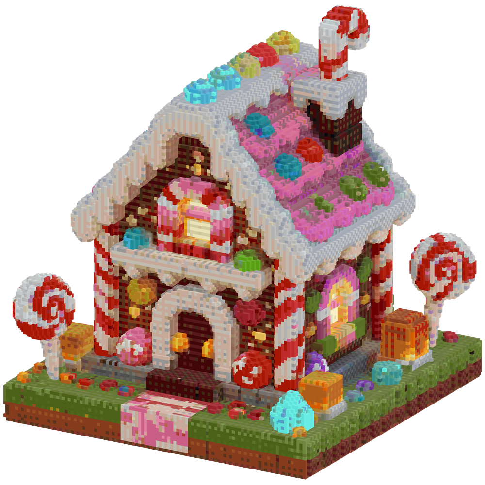 Build a small whimsical Candyland h... | Minecraft Build - BlockGPT