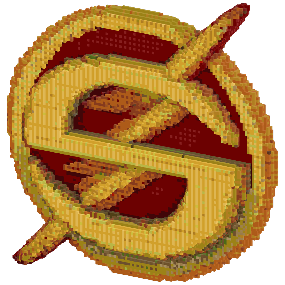 both the sentry and flash symbols c... | Minecraft Build - BlockGPT