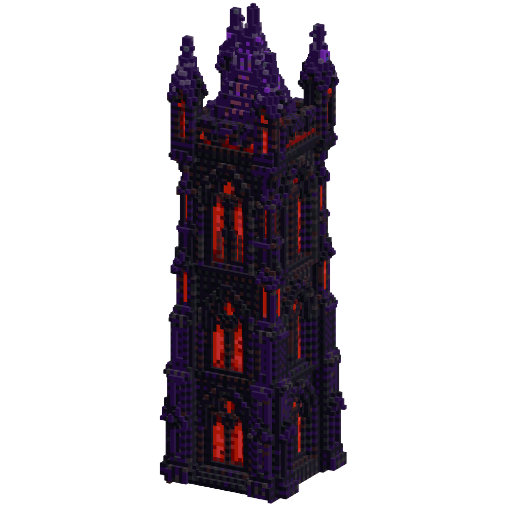 Medium sized Wizard Gothic Tower da... | Minecraft Build - BlockGPT