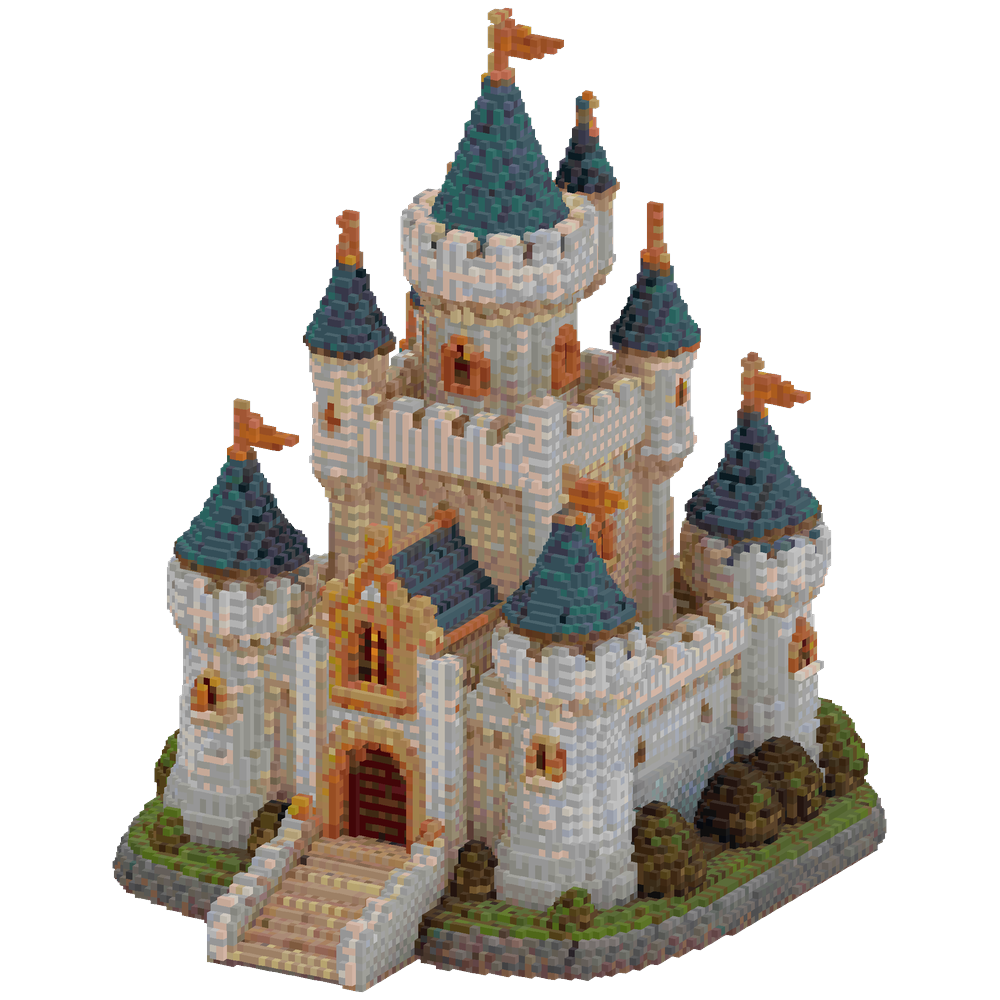 realistic small scale castle | Minecraft Build - BlockGPT