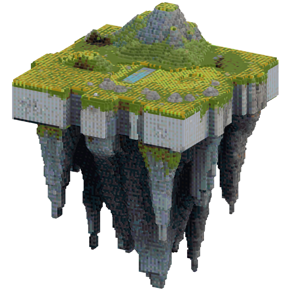 Create a large, organic floating sk... | Minecraft Build - BlockGPT