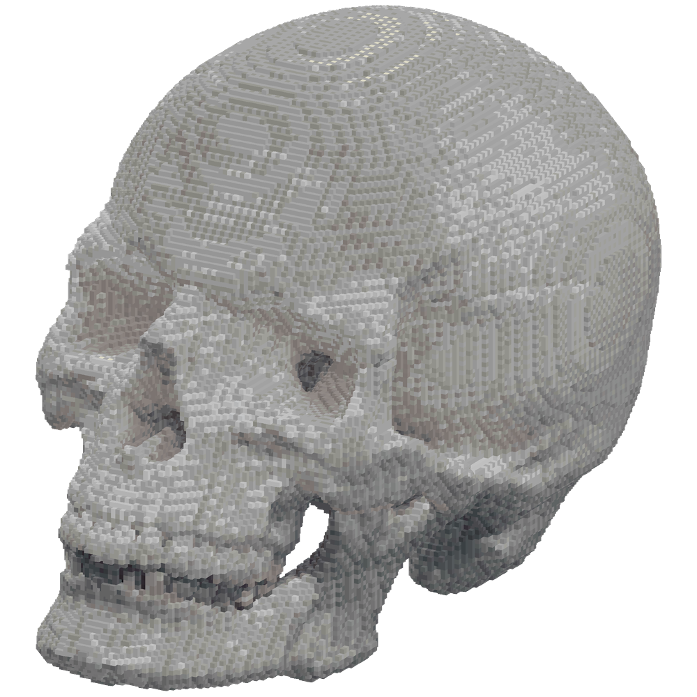 Generate this skull in minecraft! | Minecraft Build - BlockGPT