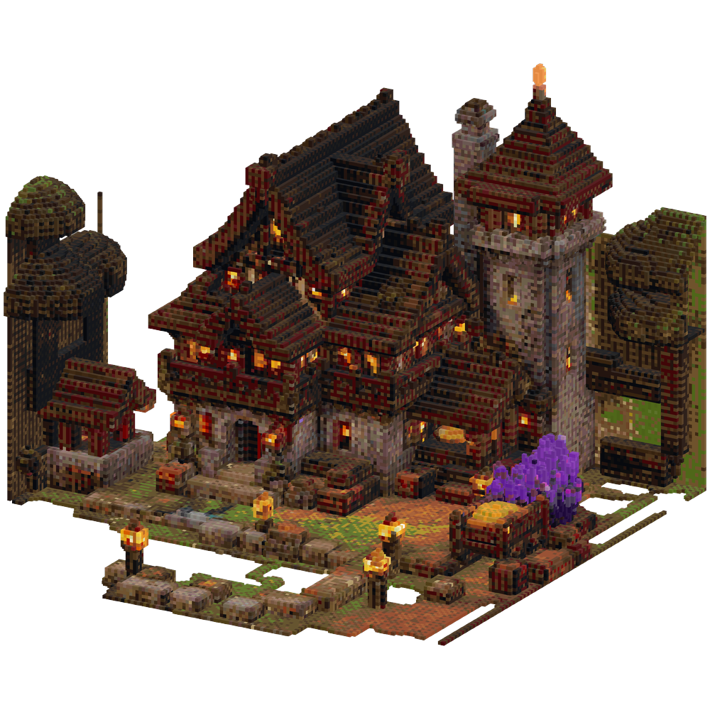 Create a 15x15 base, medieval build... | Minecraft Build - BlockGPT