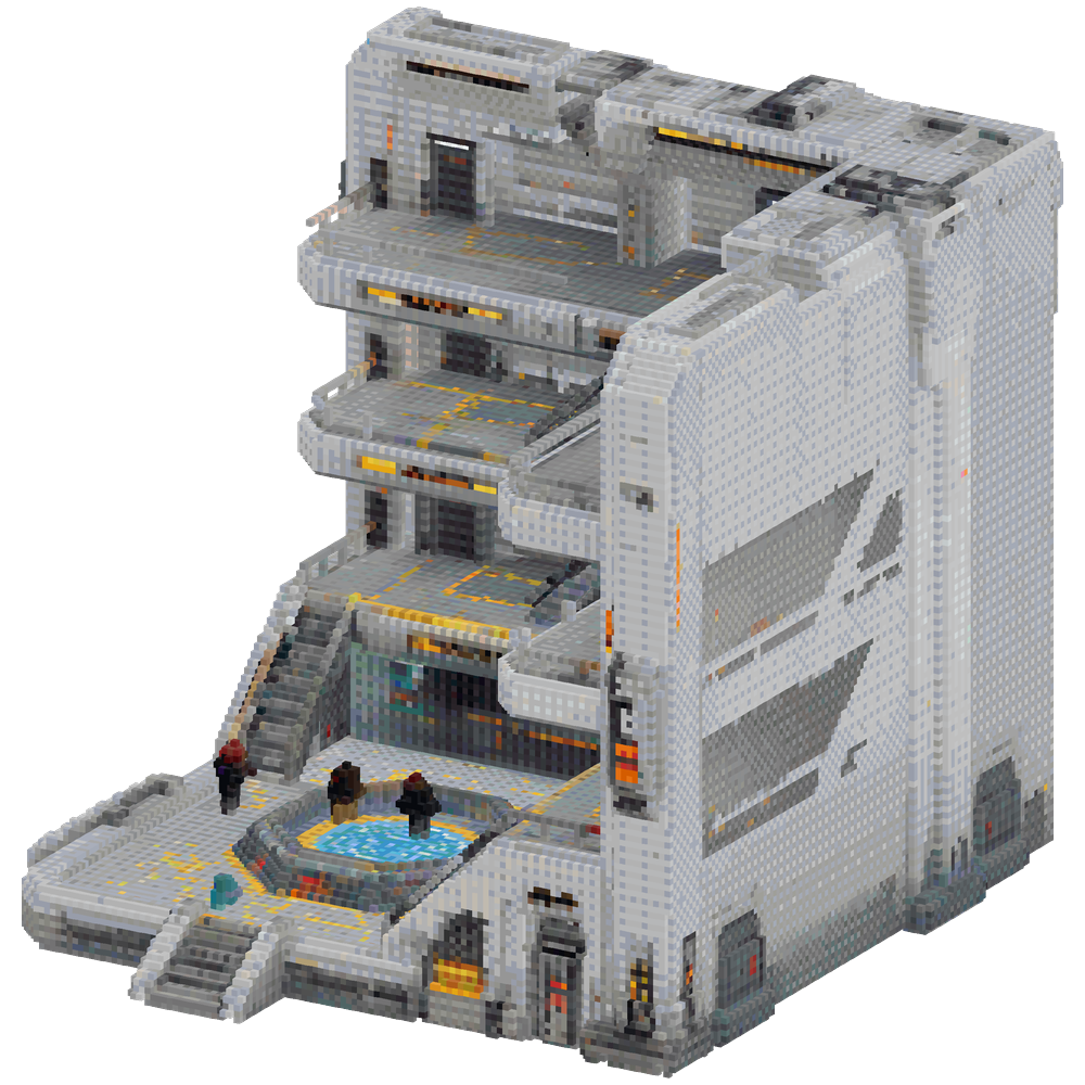 Fully enclosed, multi-level interio... | Minecraft Build - BlockGPT
