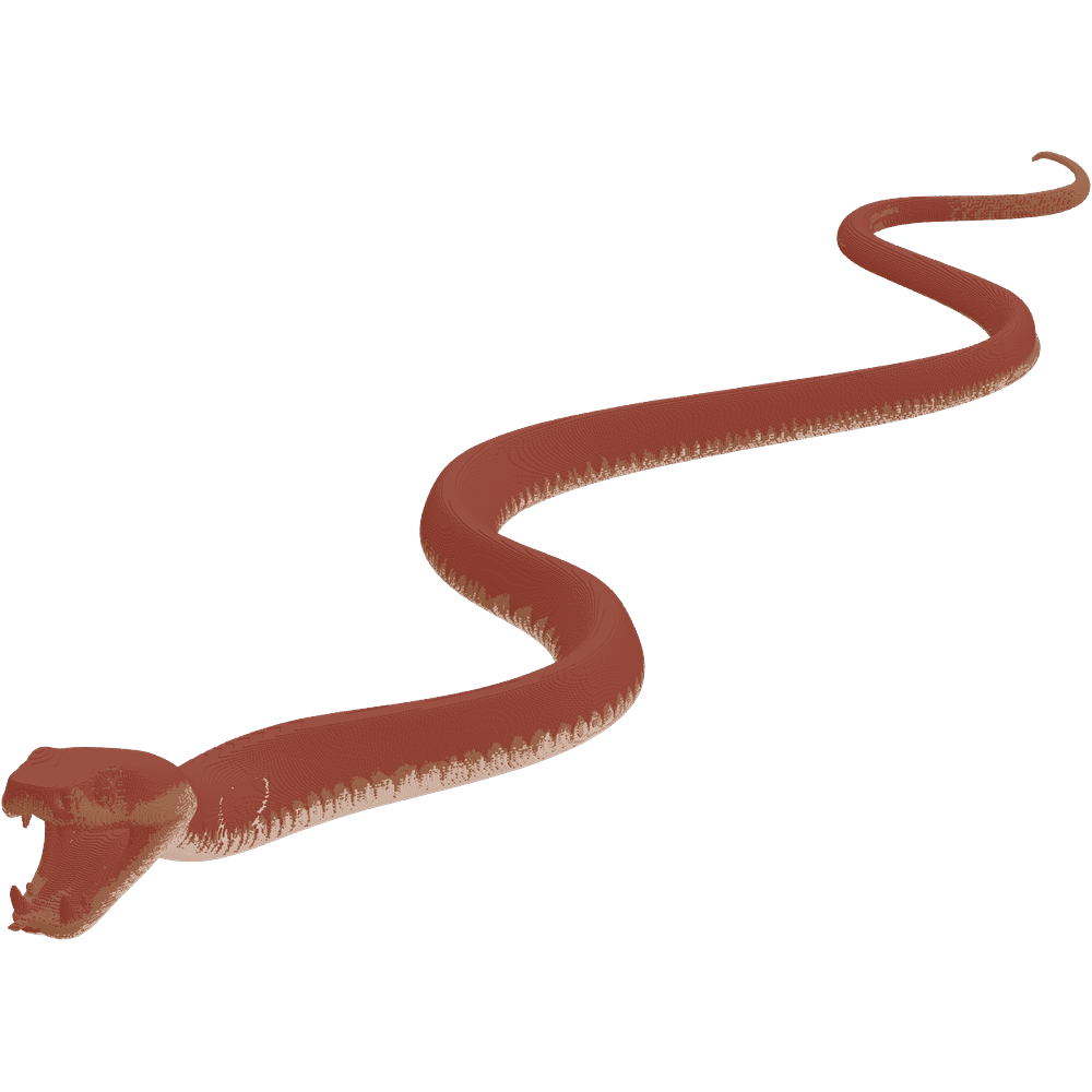 100m long 25m wide 25m deep snake m... | Minecraft Build - BlockGPT