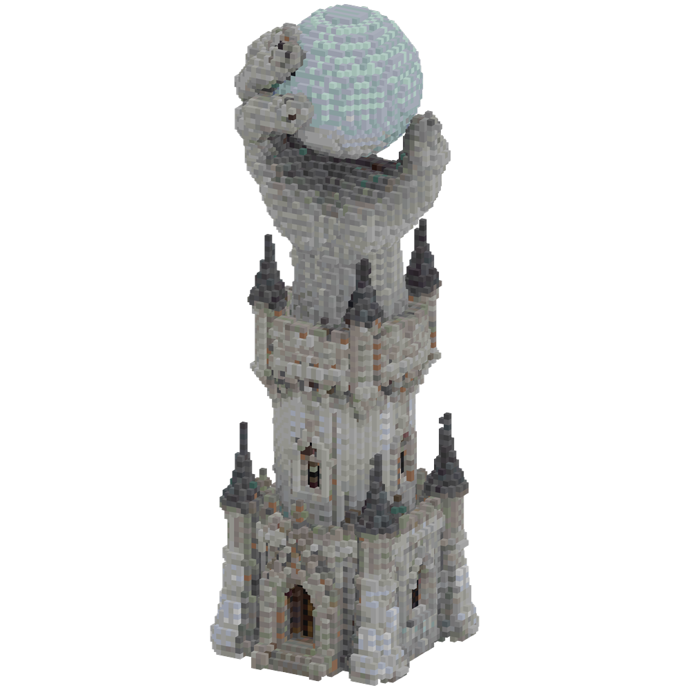 Create a medieval goth tower. It ha... | Minecraft Build - BlockGPT