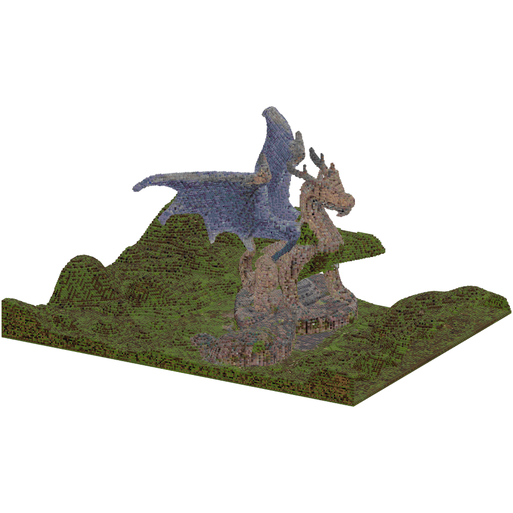 flying ston dragon with large wings | Minecraft Build - BlockGPT