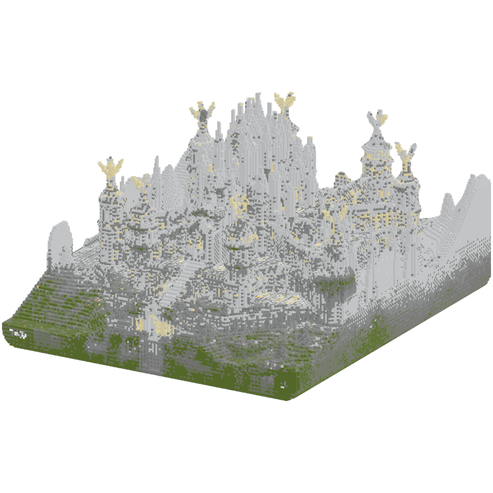 Make an angelic mega base | Minecraft Build - BlockGPT