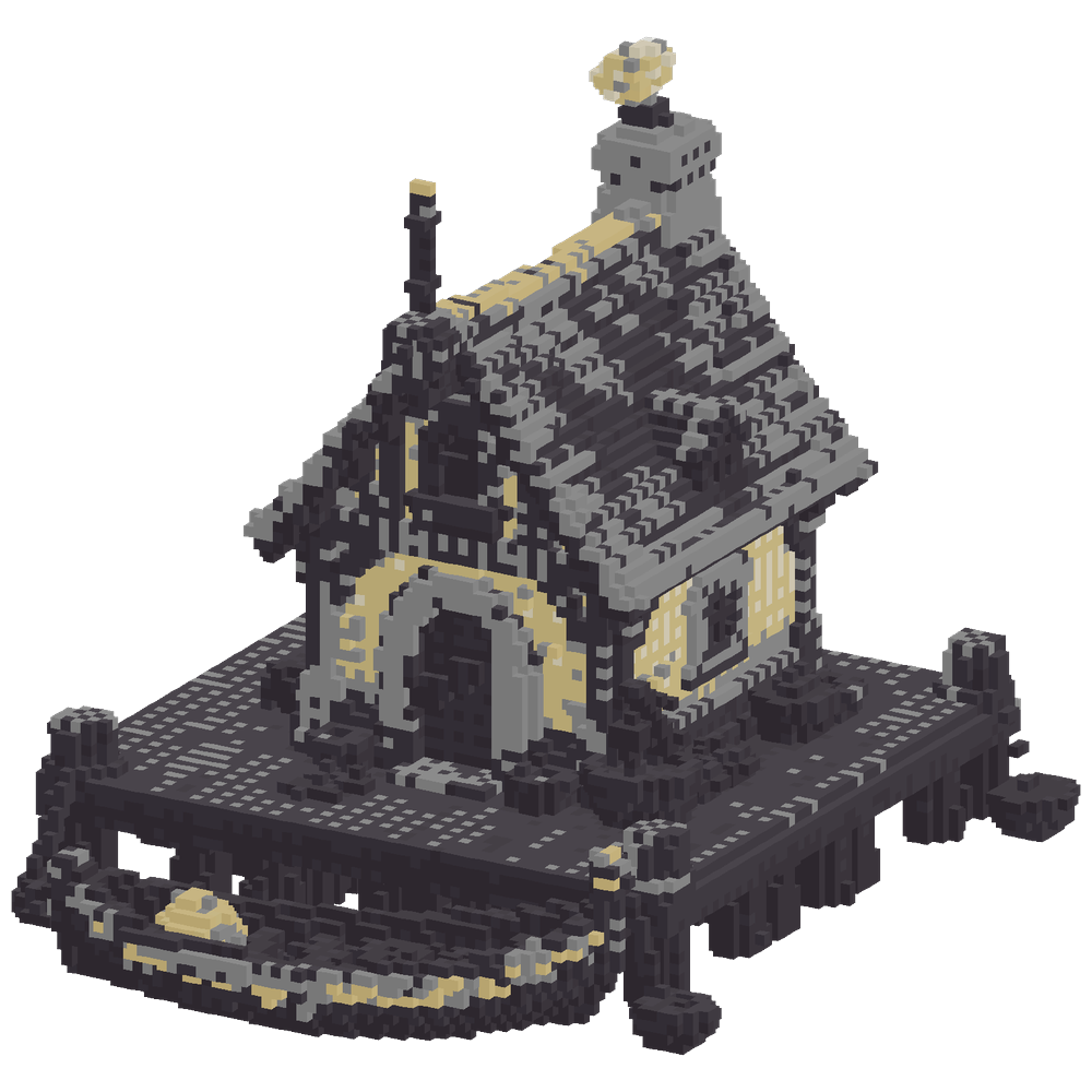 port with an medieval angler's hut,... | Minecraft Build - BlockGPT