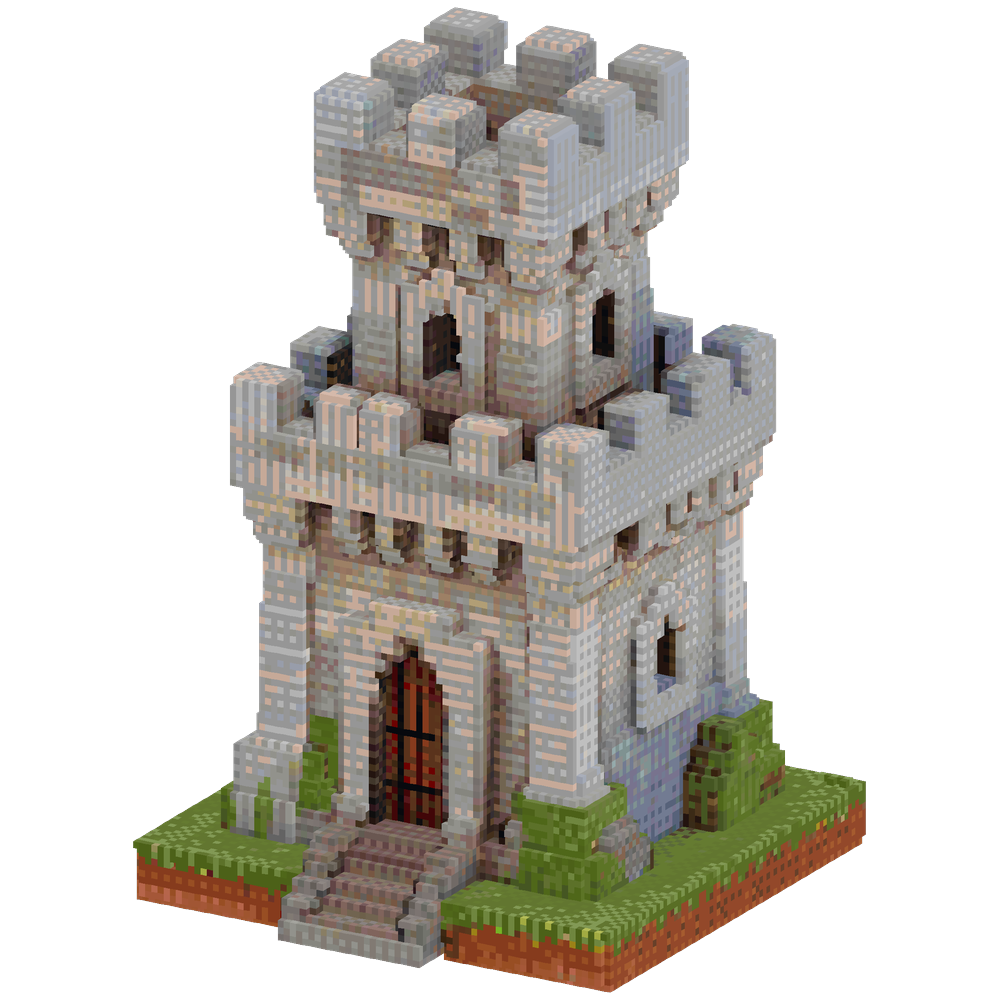 A medium medieval minecraft townhal... | Minecraft Build - BlockGPT