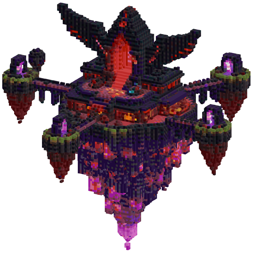Extremely massive floating HUB on v... | Minecraft Build - BlockGPT