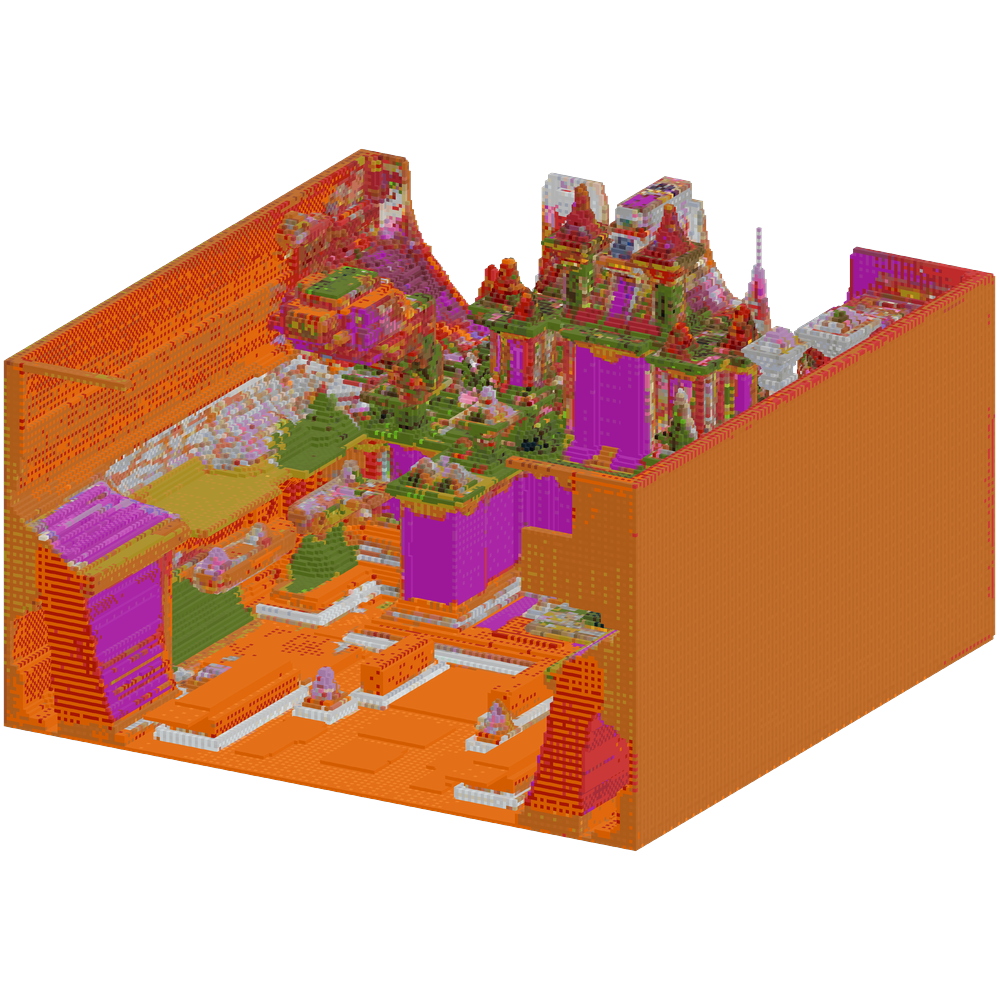 I want a minecraft hub map in this ... | Minecraft Build - BlockGPT