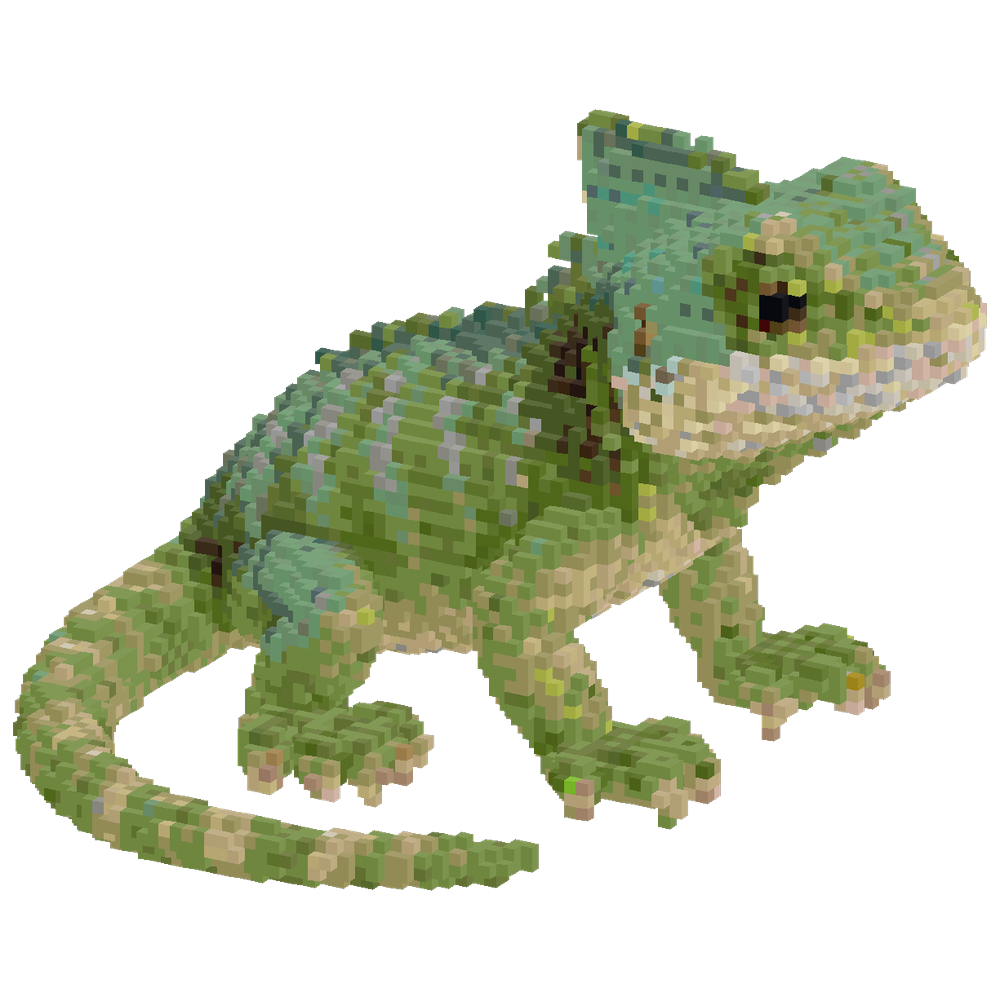 make a small green lizard | Minecraft Build - BlockGPT