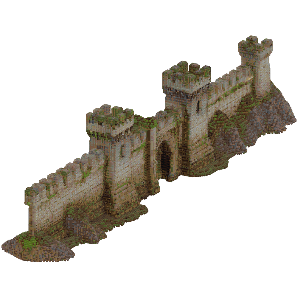 “Design a defensive perimeter wall ... | Minecraft Build - BlockGPT