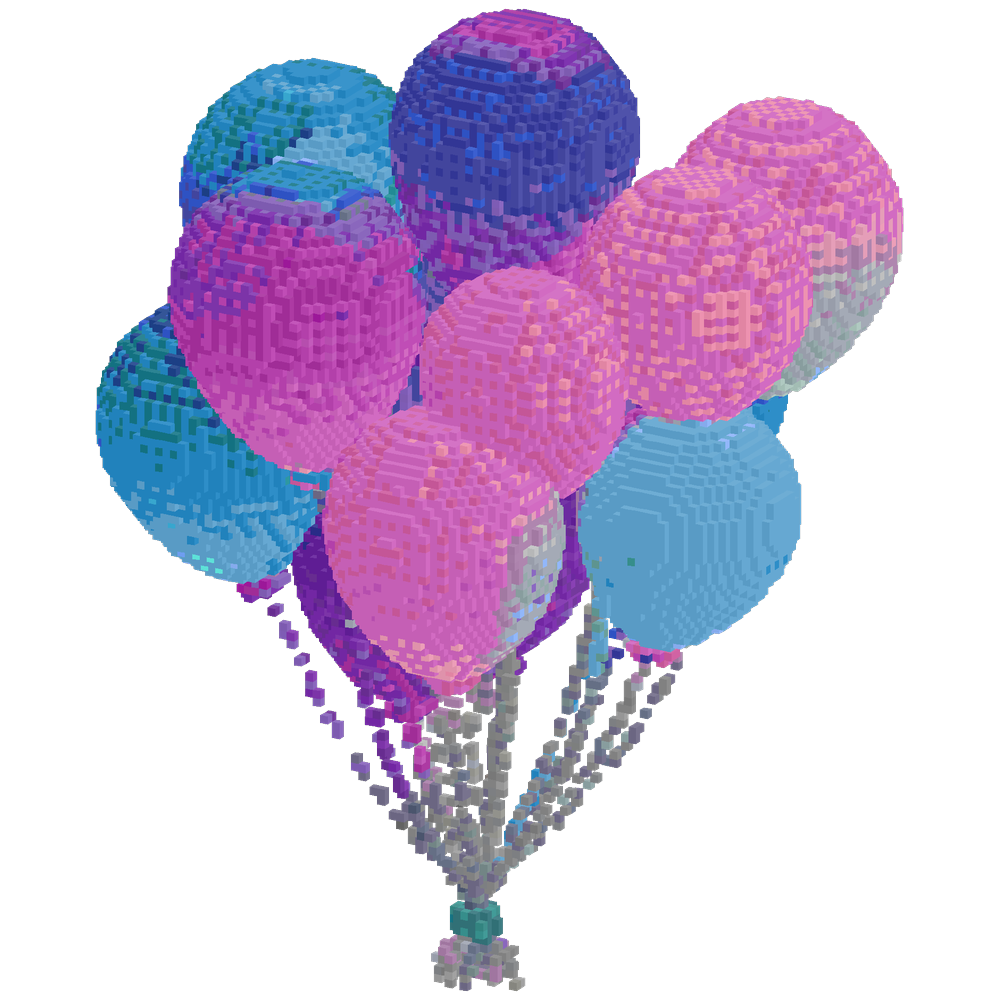 multiple dream like air balloons fi... | Minecraft Build - BlockGPT