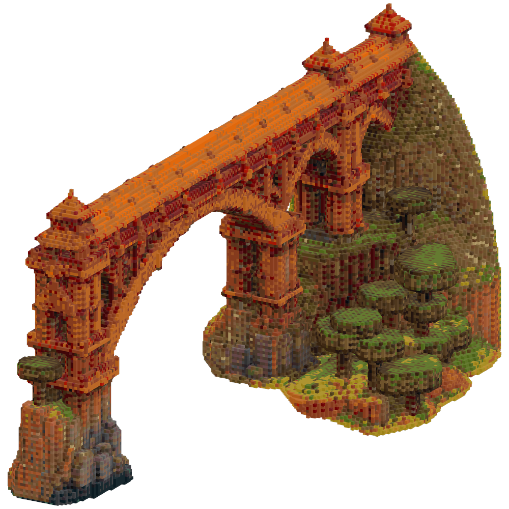acacia wood big bridge | Minecraft Build - BlockGPT