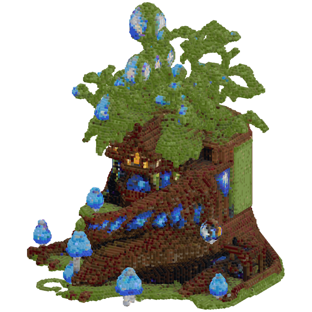 Un epic Minecraft tree palace built... | Minecraft Build - BlockGPT