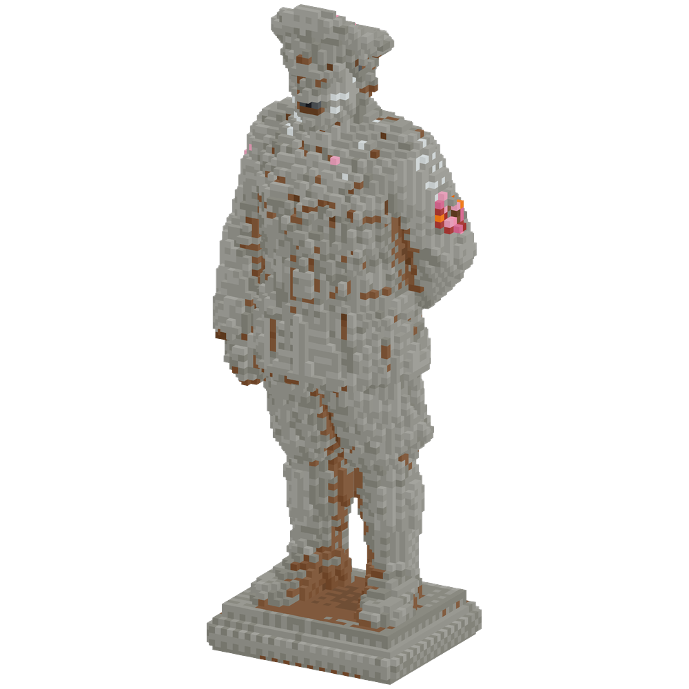 Generate me a statue of adolf hitle... | Minecraft Build - BlockGPT