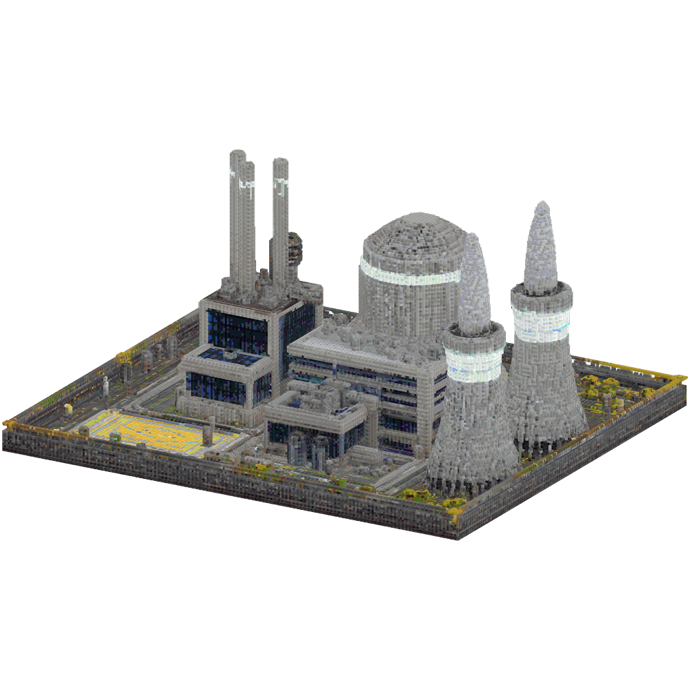 Minecraft 1.21.1 schematic, nuclear... | Minecraft Build - BlockGPT