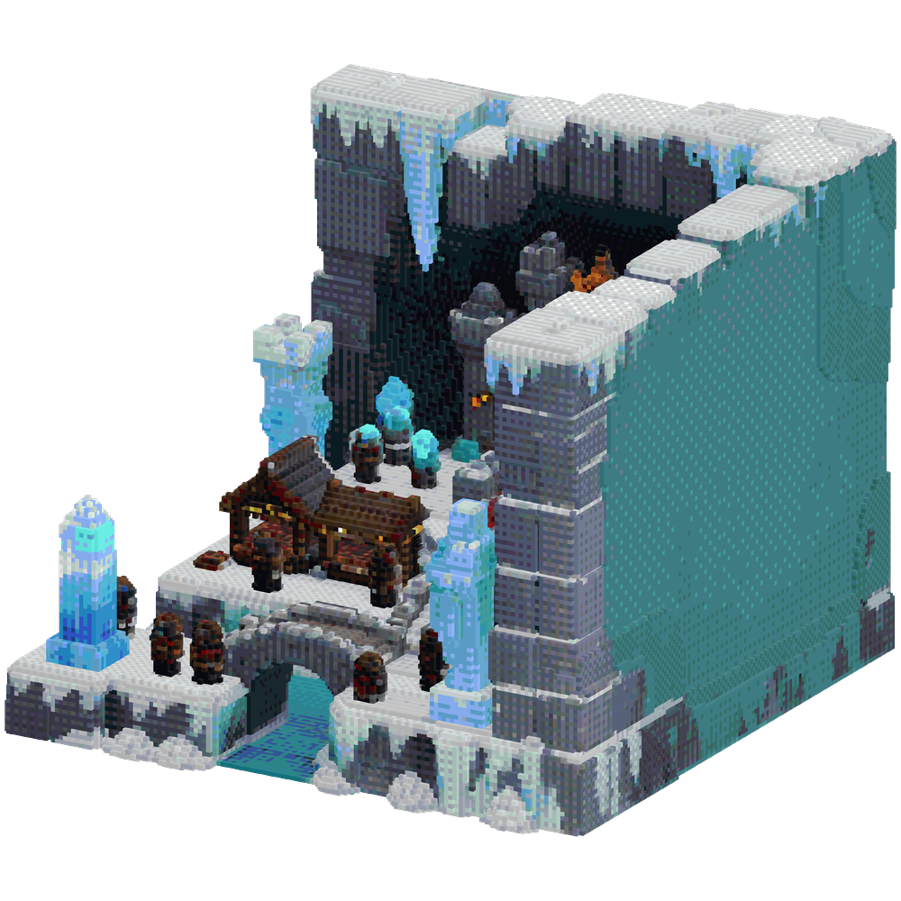 Build a massive underground frozen ... | Minecraft Build - BlockGPT