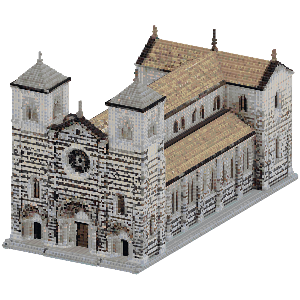 Cattedrale di San Lorenzo in Genoa,... | Minecraft Build - BlockGPT