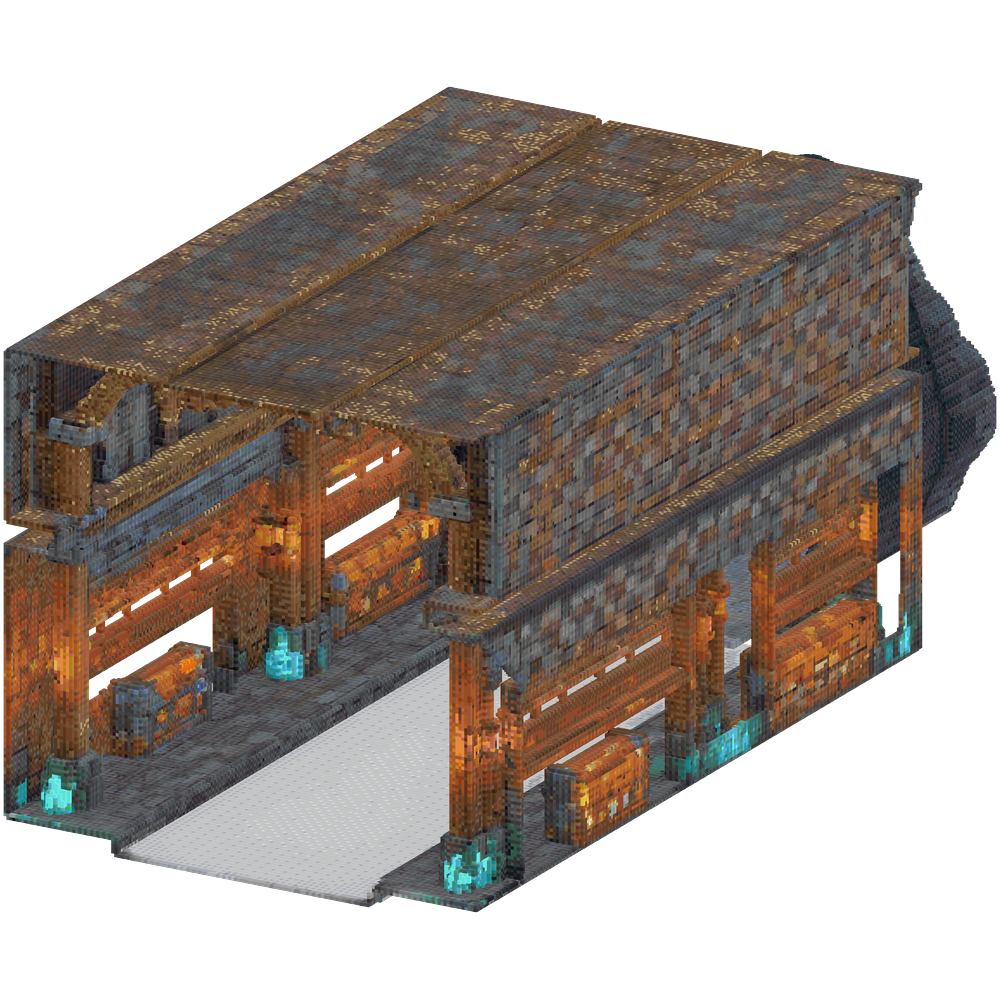 Generate a large underground Minecr... | Minecraft Build - BlockGPT