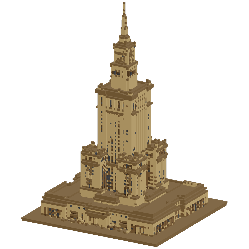 big tower mega base that has a cloc... | Minecraft Build - BlockGPT