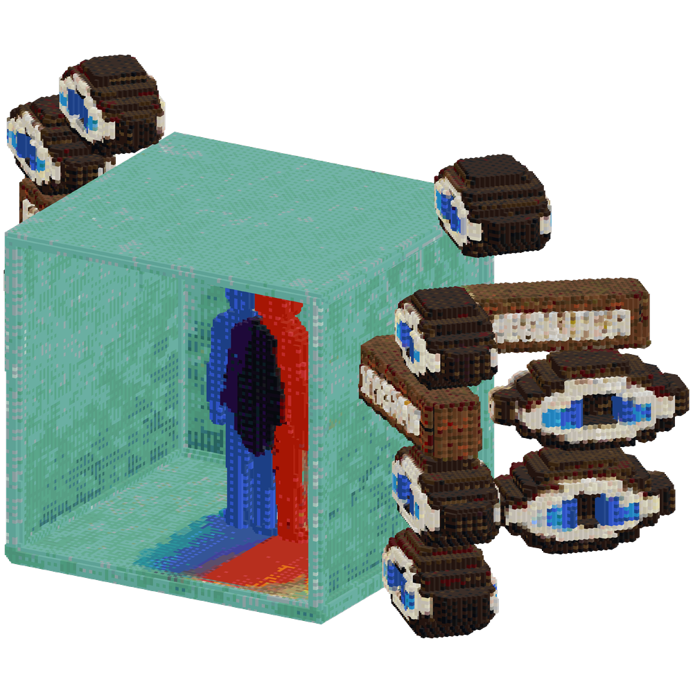 i want like 3d figures of the blue ... | Minecraft Build - BlockGPT