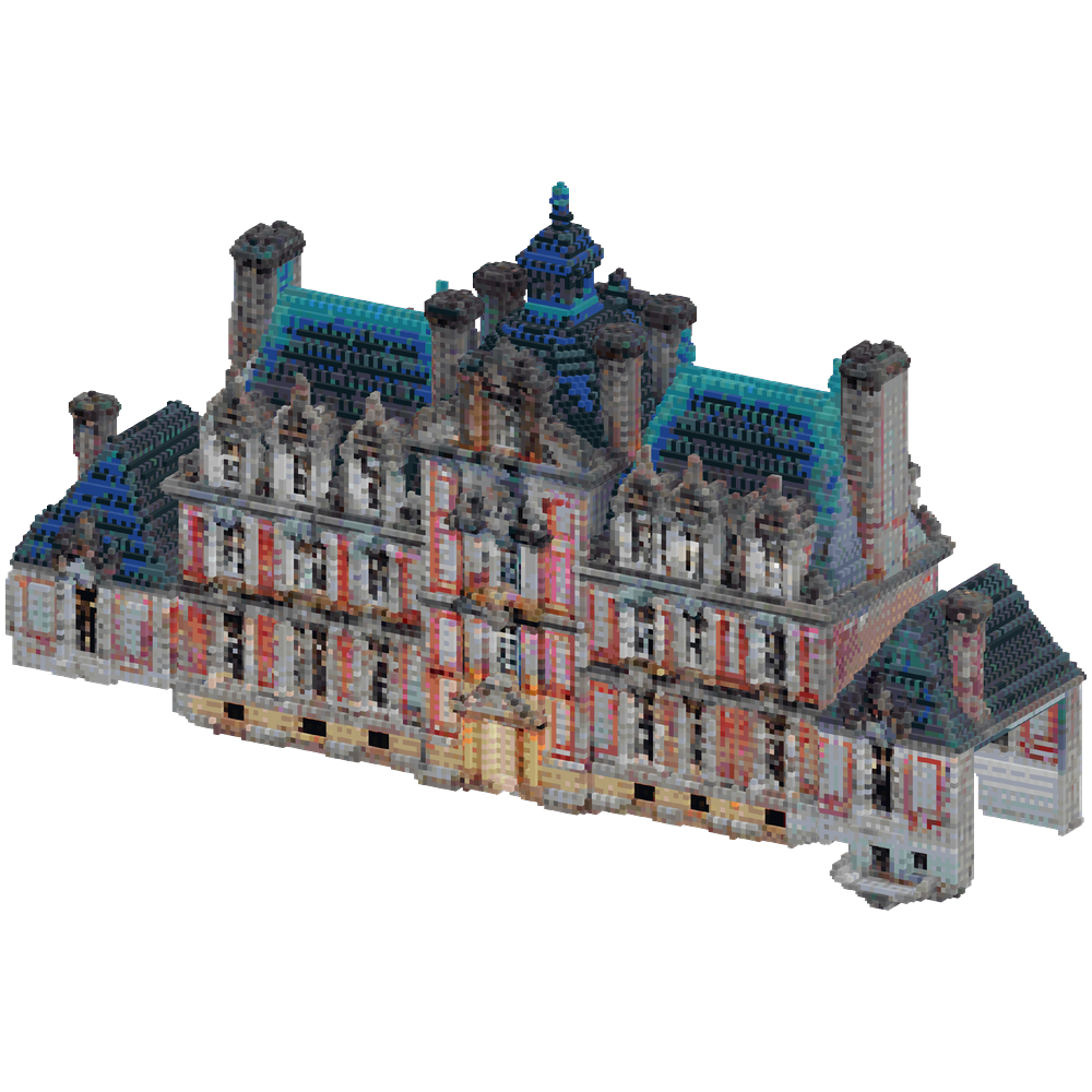 a mansion with castle look, orange ... | Minecraft Build - BlockGPT