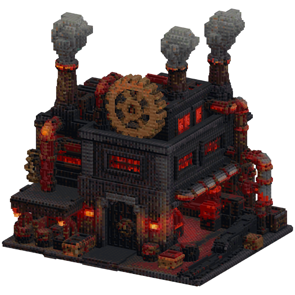 A large industrial factory build in... | Minecraft Build - BlockGPT