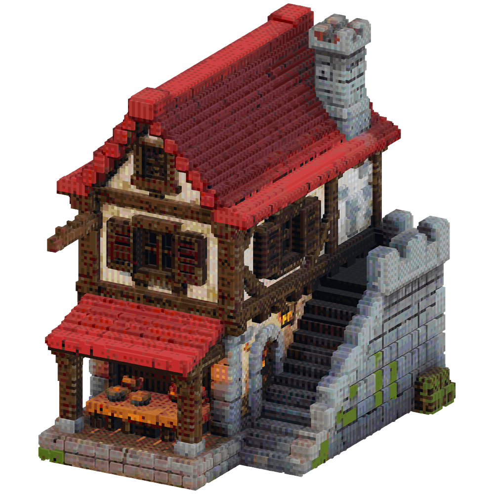 Build a realistic medieval fantasy ... | Minecraft Build - BlockGPT