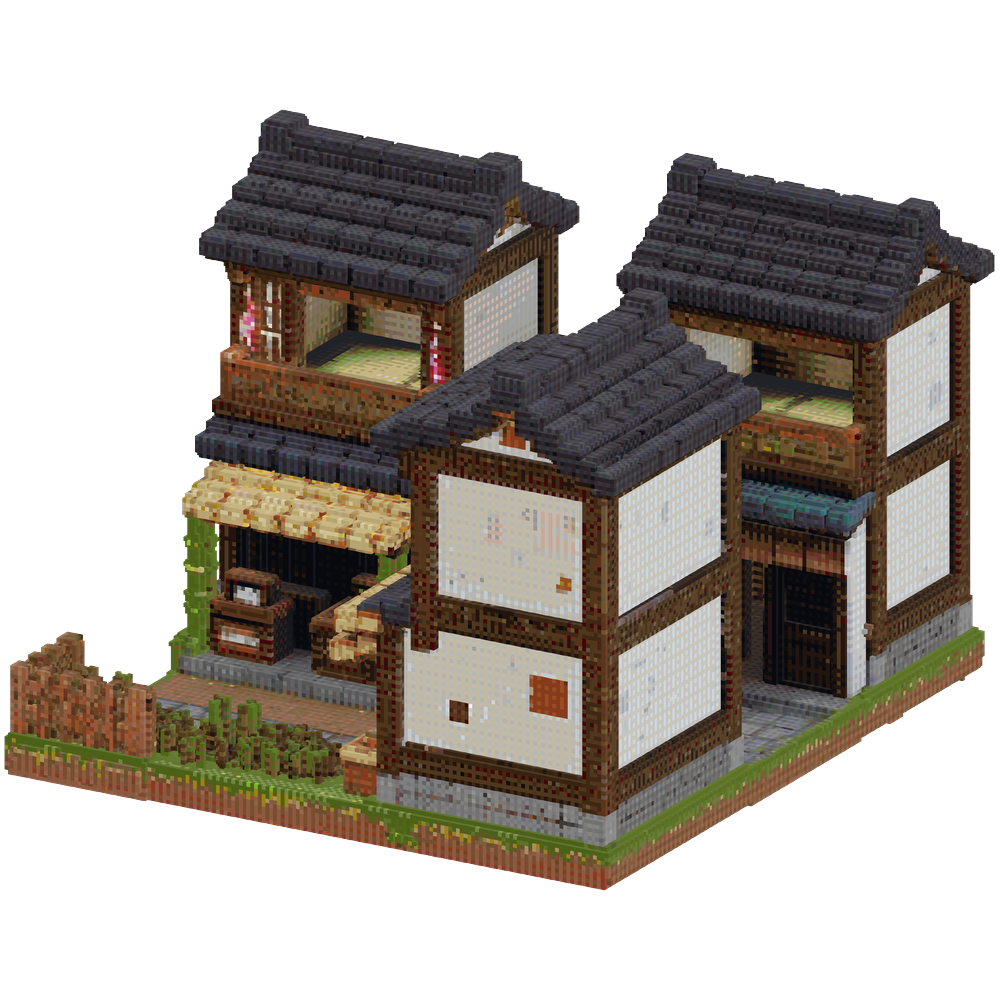 Minecraft schematic. Japanese Edo p... | Minecraft Build - BlockGPT