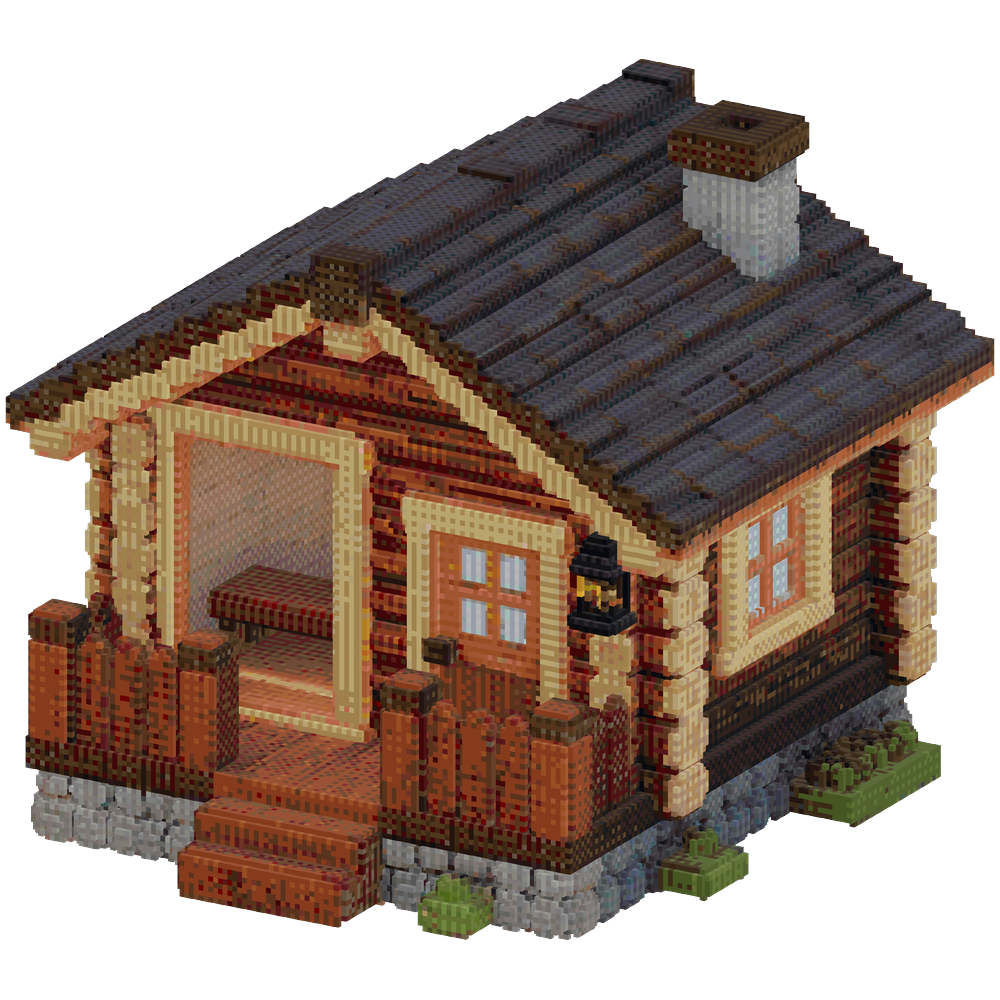 small compact rustic wooden house s... | Minecraft Build - BlockGPT