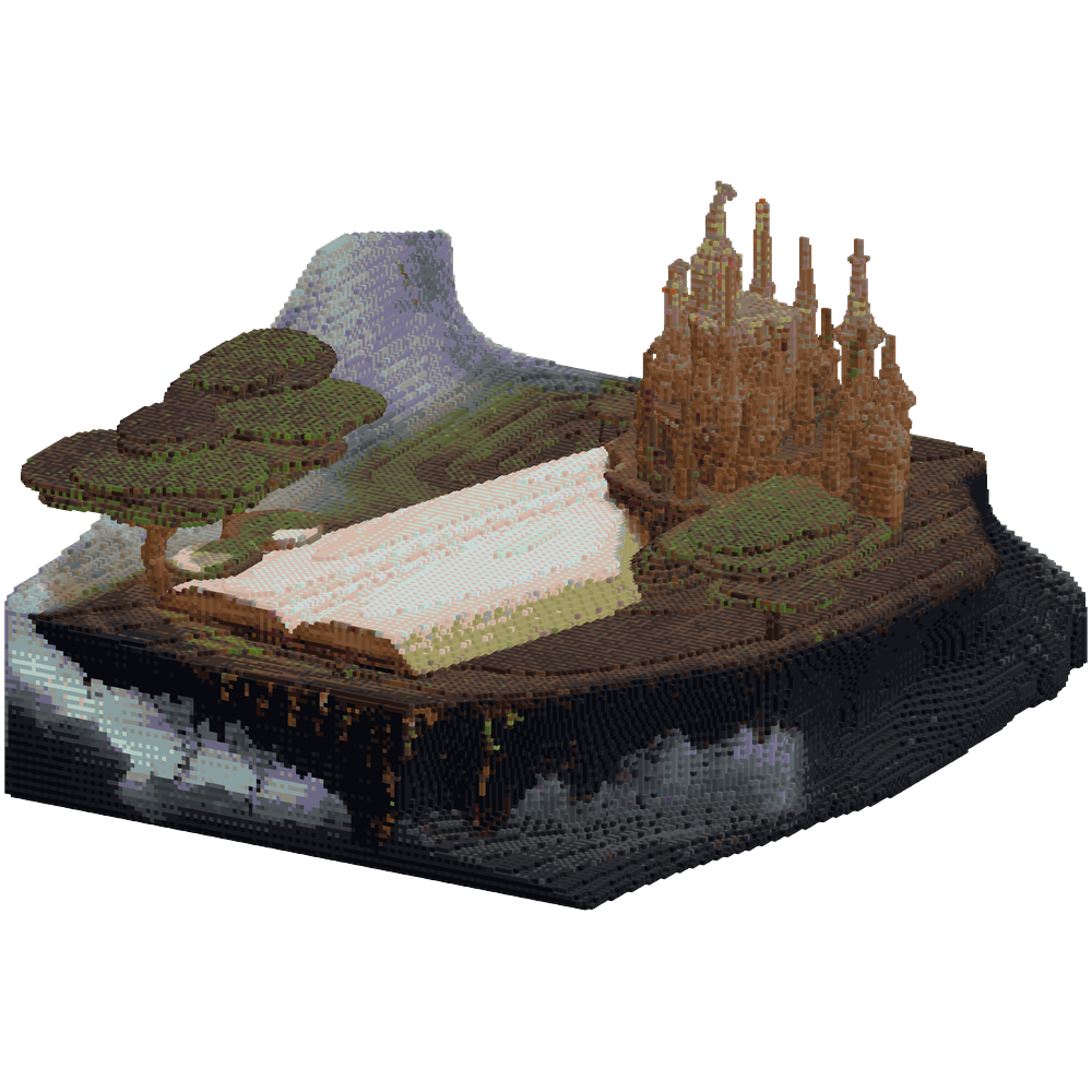 Prompt: Create a floating island in... | Minecraft Build - BlockGPT
