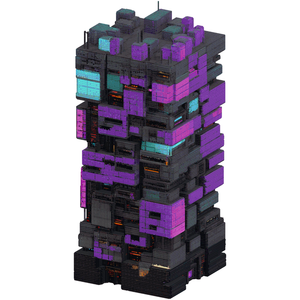 A single colossal cyberpunk megastr... | Minecraft Build - BlockGPT