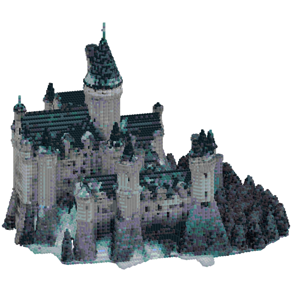 Large Gothic medieval castle on a r... | Minecraft Build - BlockGPT