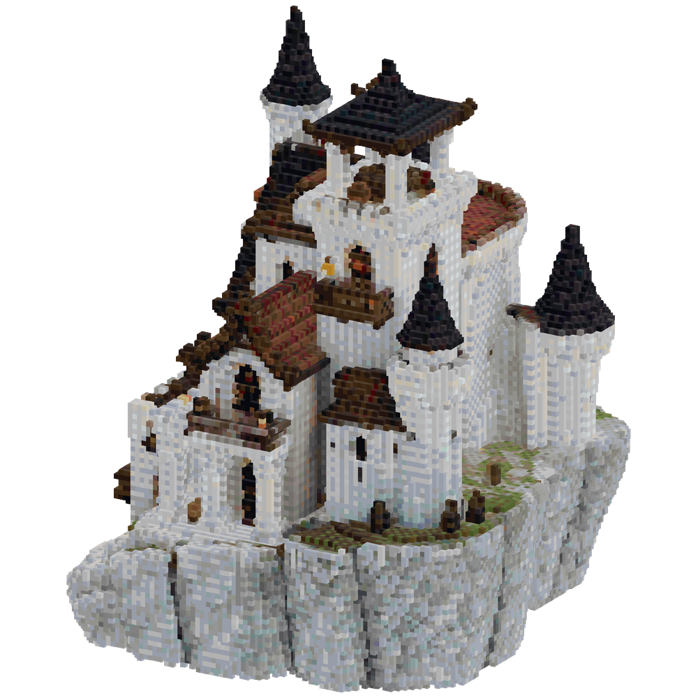 Organic, asymmetrical high-fantasy ... | Minecraft Build - BlockGPT
