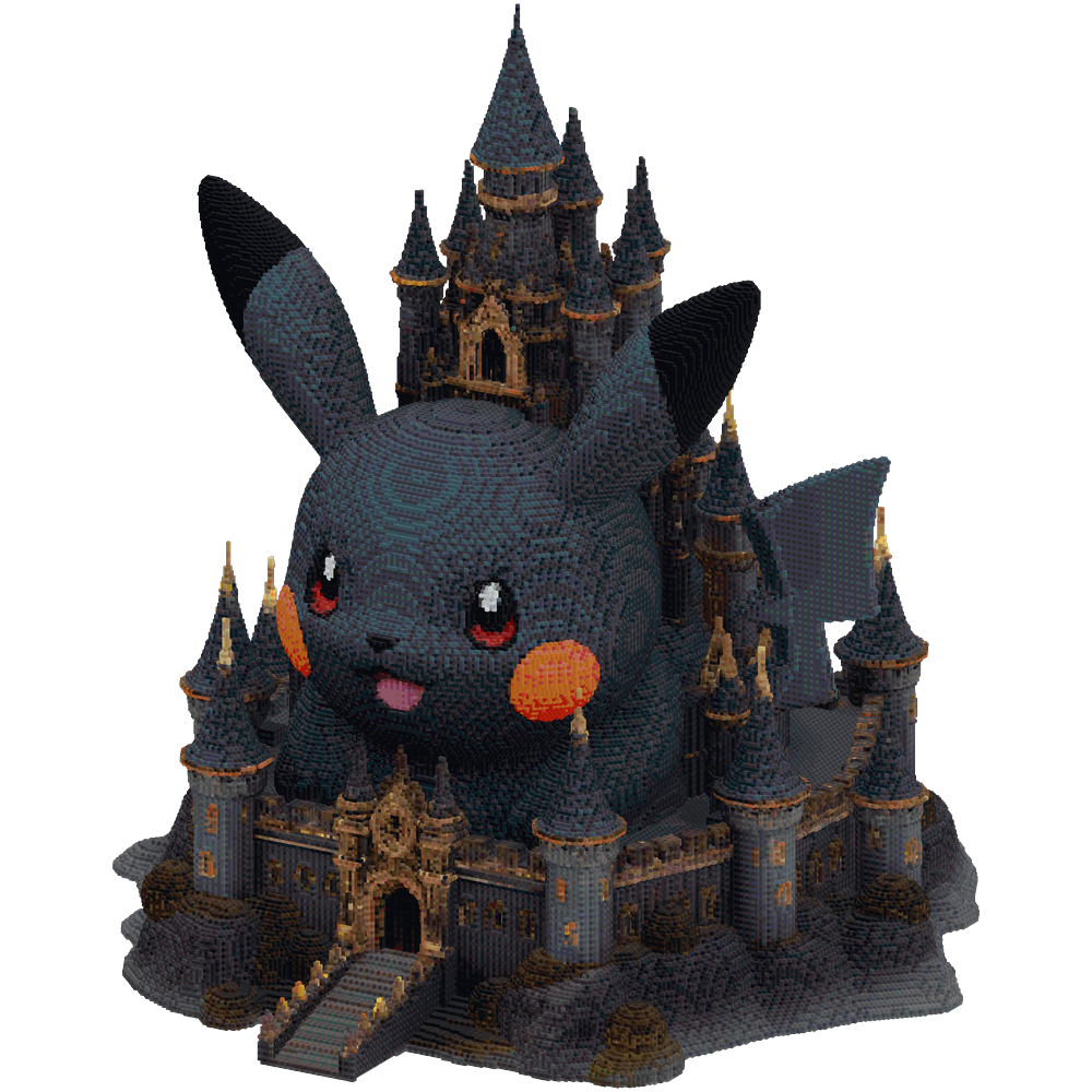 huge mega castle pokemon and dark t... | Minecraft Build - BlockGPT