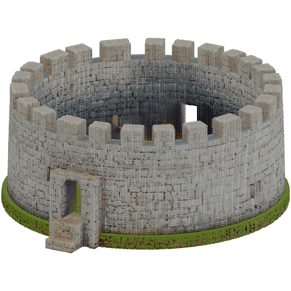 Build a circular medieval tower wit... | Minecraft Build - BlockGPT