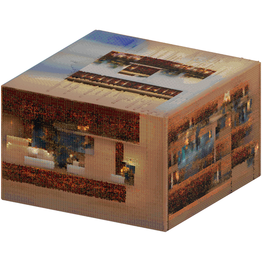A floating library. Have the it in... | Minecraft Build - BlockGPT