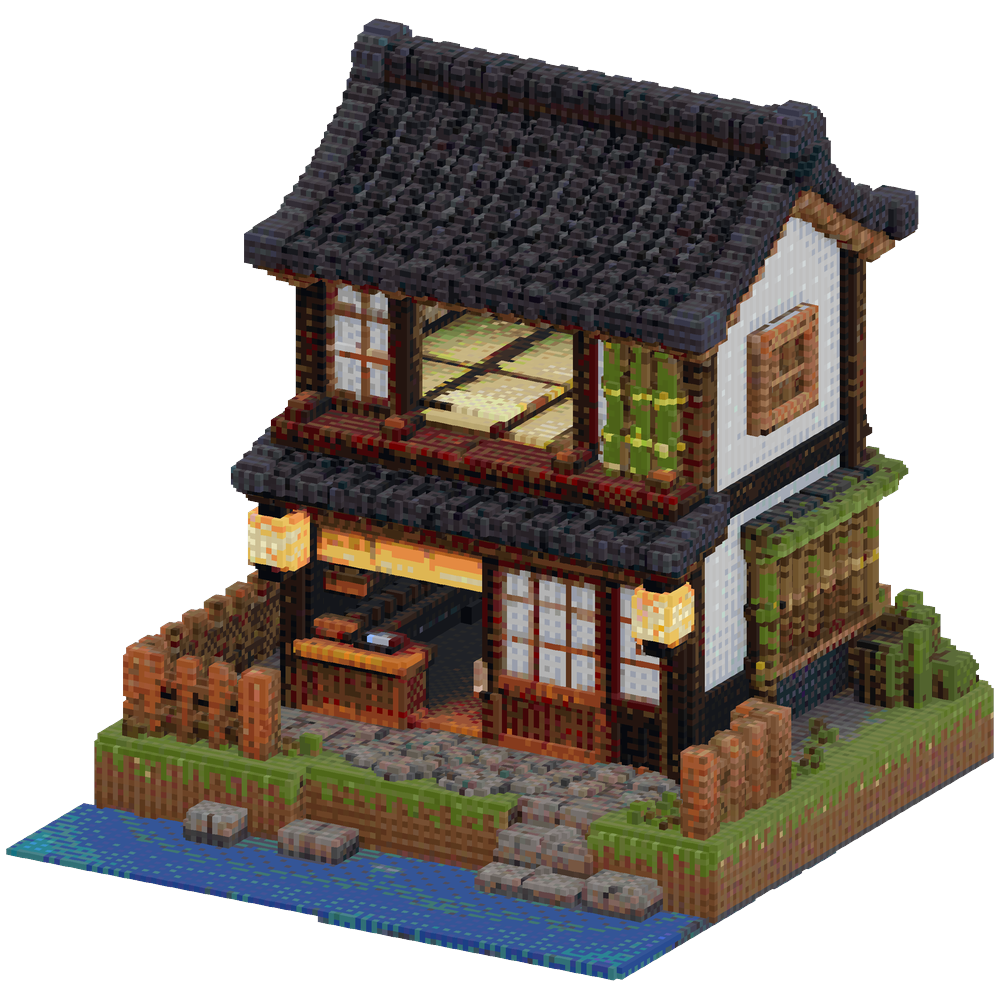 Minecraft schematic. Japanese Edo p... | Minecraft Build - BlockGPT