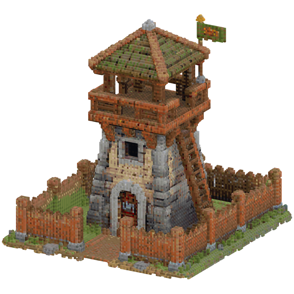 Small military outpost KOTH, wooden... | Minecraft Build - BlockGPT